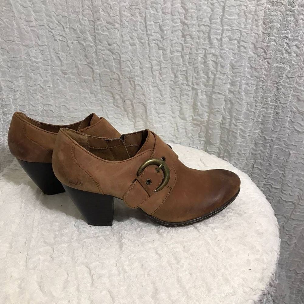 B.O.C Cognac Leather Booties Size 7.5 - Picture 3 of 12